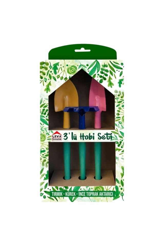 Bahçe Hobi Seti Bahçıvan Hobi Set 3'lü ( Tırmık, Kürek, Ince Toprak Aktarıcı )