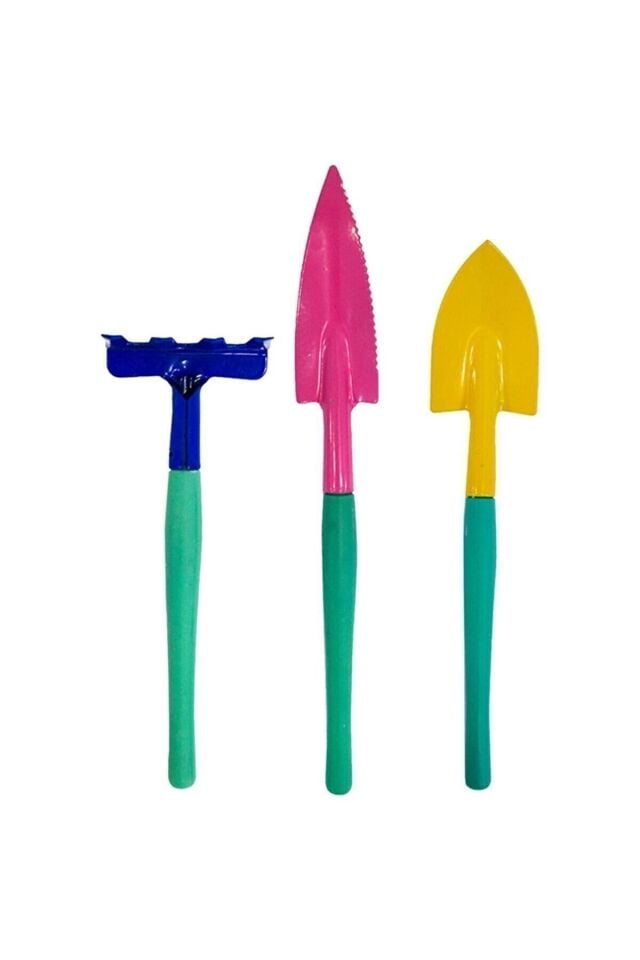 Bahçe Hobi Seti Bahçıvan Hobi Set 3'lü ( Tırmık, Kürek, Ince Toprak Aktarıcı )