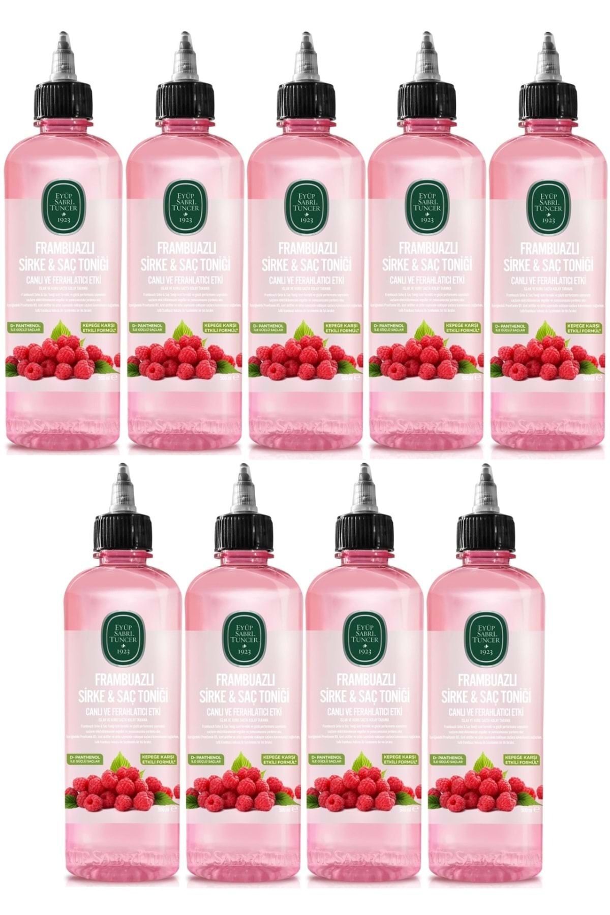 Saç Toniği 500ml Frambuazlı Sirkeli (9 LU SET)