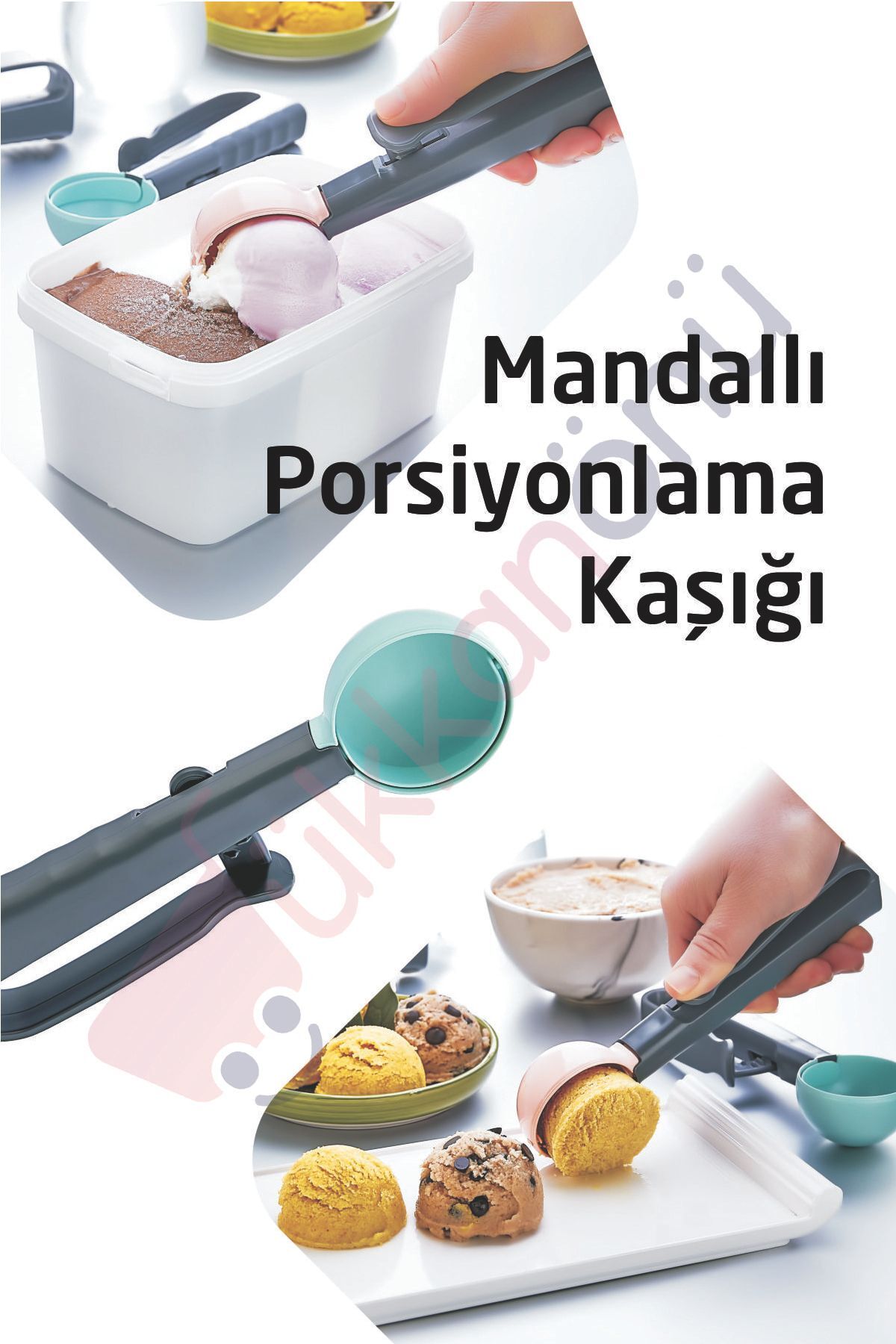 Mandallı Dondurma Ve Porsiyonlama Kaşığı Kp-134
