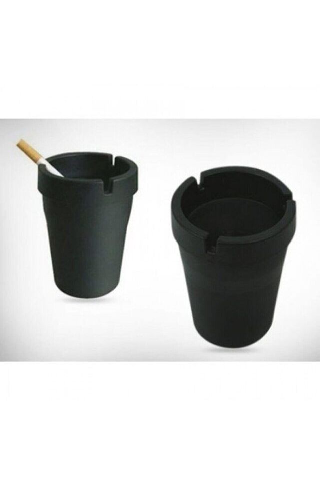Sigara Dumanını Hapseden At Içine Sönsün Kokusuz Siyah Araba Küllük Plastik Kül Tablası