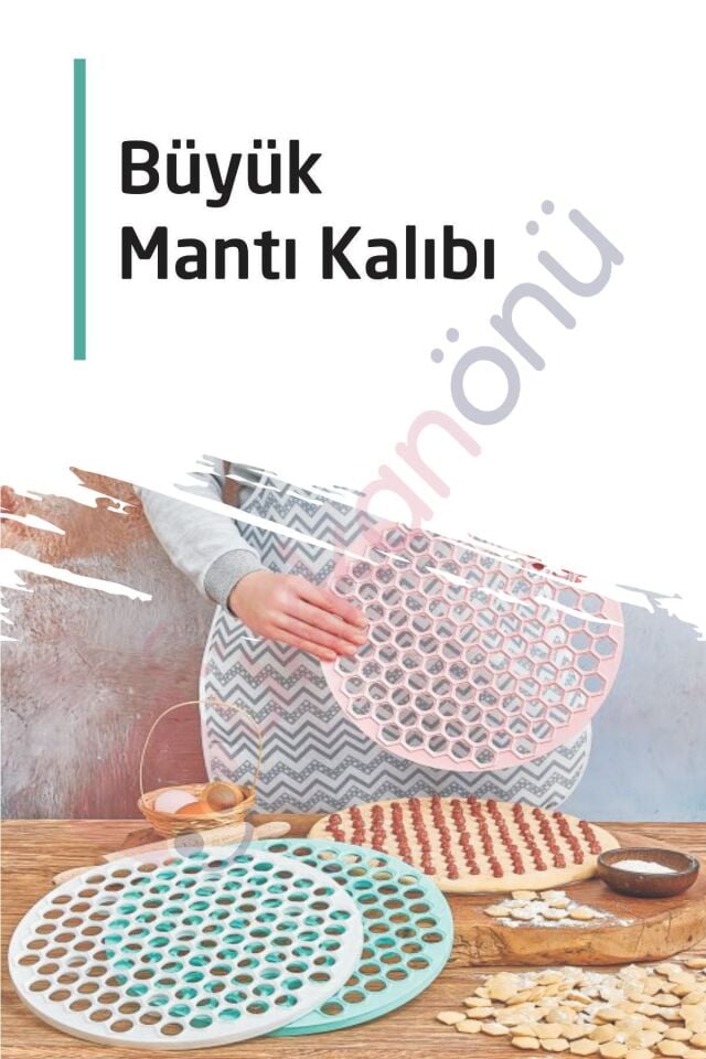 Pratik Büyük Mantı Kalıbı Mantı Matik Hamur Kesme Aparatı 32 Cm. Kp-121