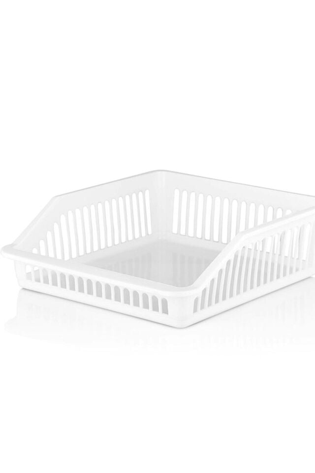 Buzdolabı Sepeti Dolap Içi Düzenleyici Sepet Organizer Geniş ( Beyaz)