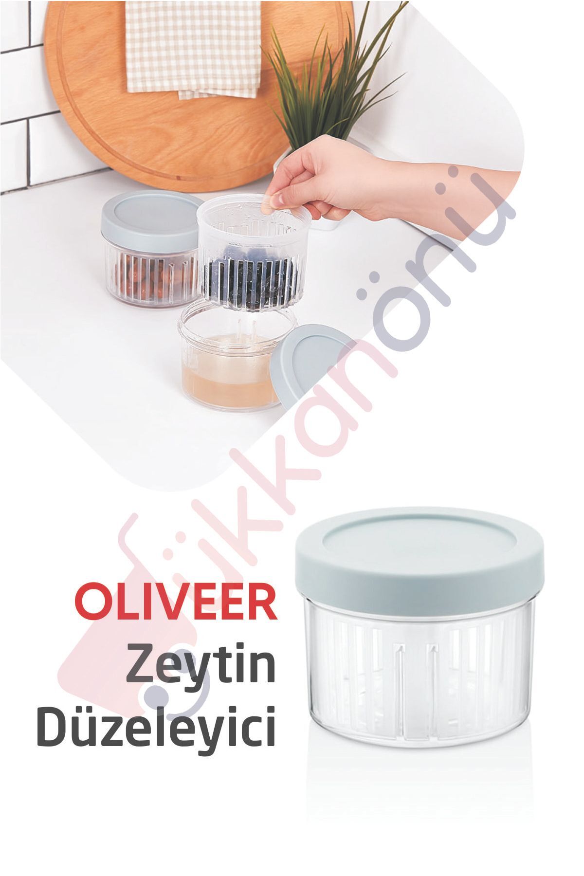 Pratik Süzgeçli Zeytinlik Organizer Zeytin Saklama Ve Sunum Kabı