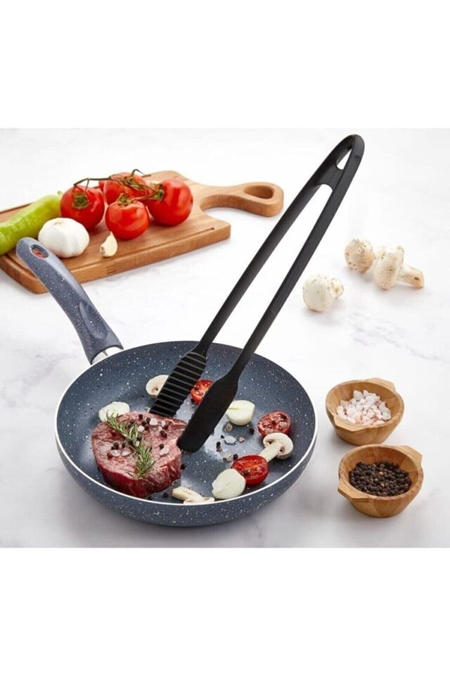 Plastlife Servis Ve Izgara Maşası Yanmaz Yapışmaz Silikon Maşa Kaymaz Barbekü Maşası Kp-122