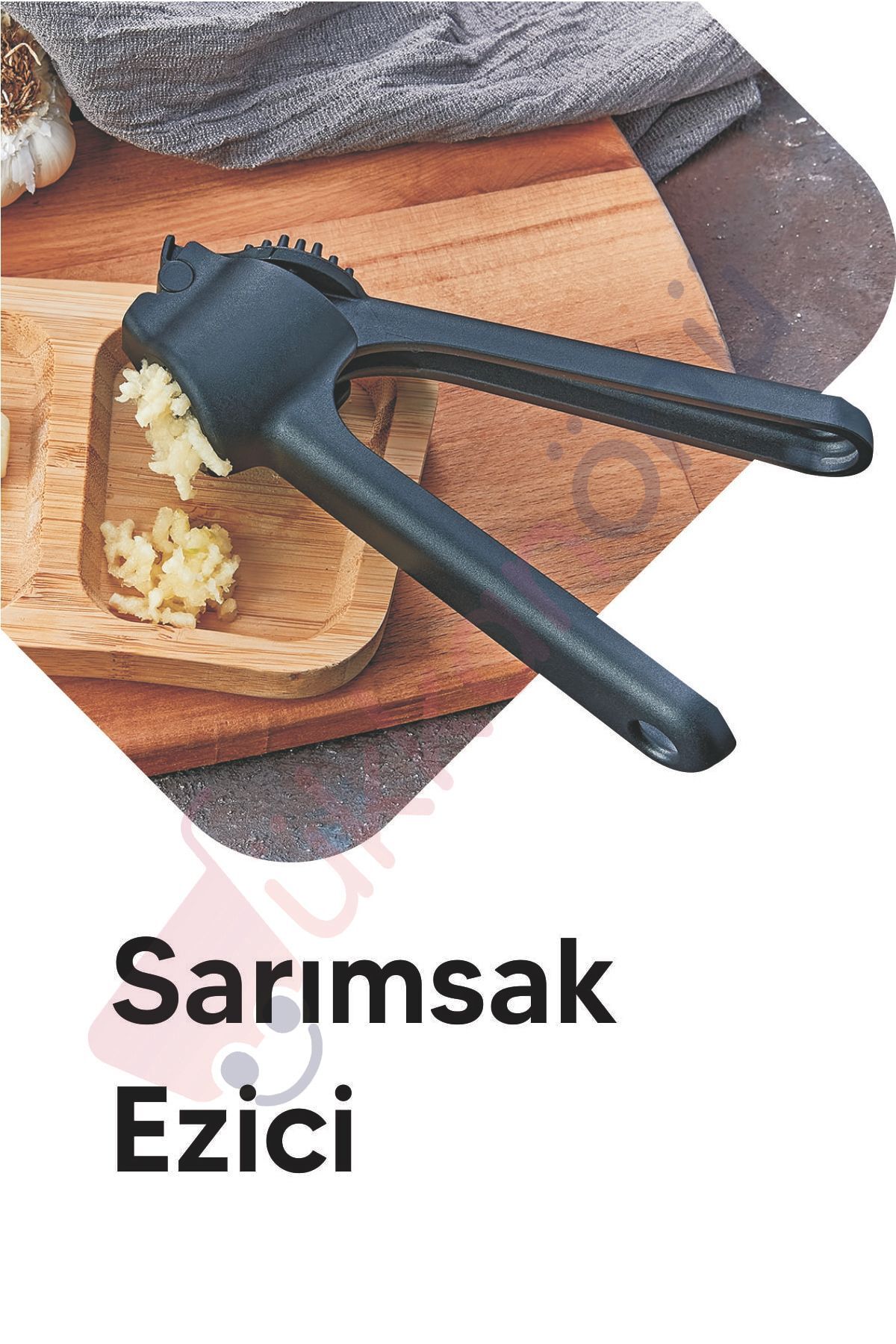 Yuvarlak Şekil Sarımsak Ezici Pres Hazneli Sarımsak Rendesi Kp-129