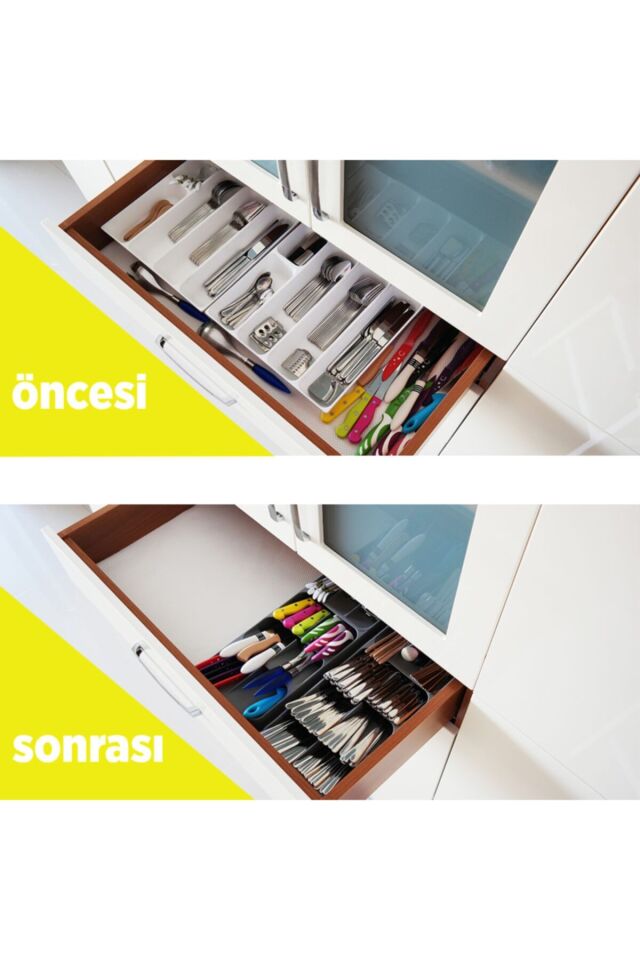9 Bölmeli Çekmece Kaşıklık, Çekmece Düzenleyici Organizer