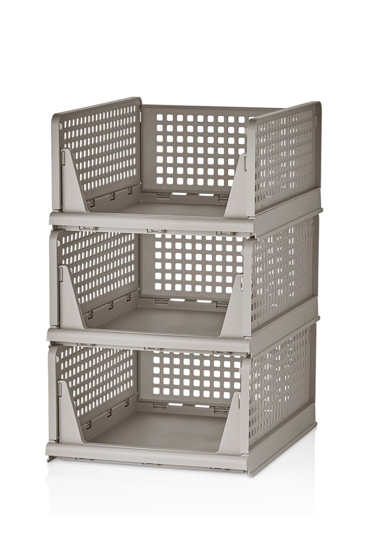 3 Adet Çok Amaçlı Kayar Raf Dolap Içi Fonksiyonel Kıyafet Ve Ev Aksesuarı Düzenleyici Hareketli Raf Kahverengi